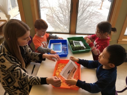 Working with children in the Early Childhood teaching lab