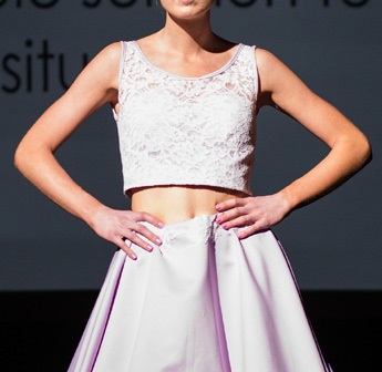 Model on runway