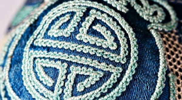 blue textile