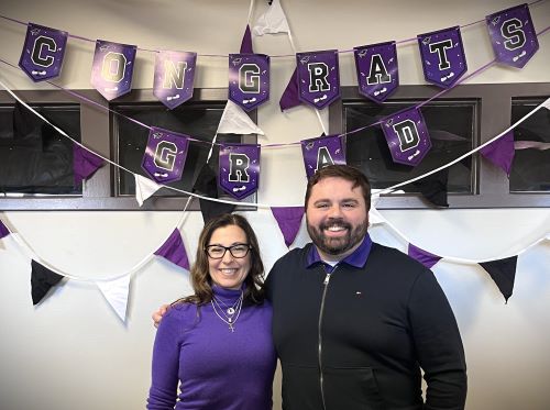 Image of our graduation PhD students, Tanya Staples and Nathan Collier