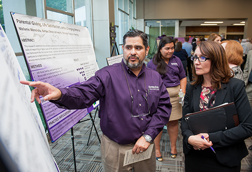 Student making presentation