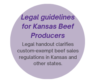 legal quidelines for KS beef producers