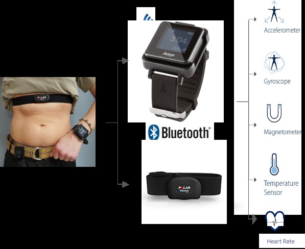 Graphic describing Actigraph Accelerometers features