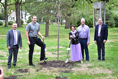 Tree planting in honor of Valentina Trinetta
