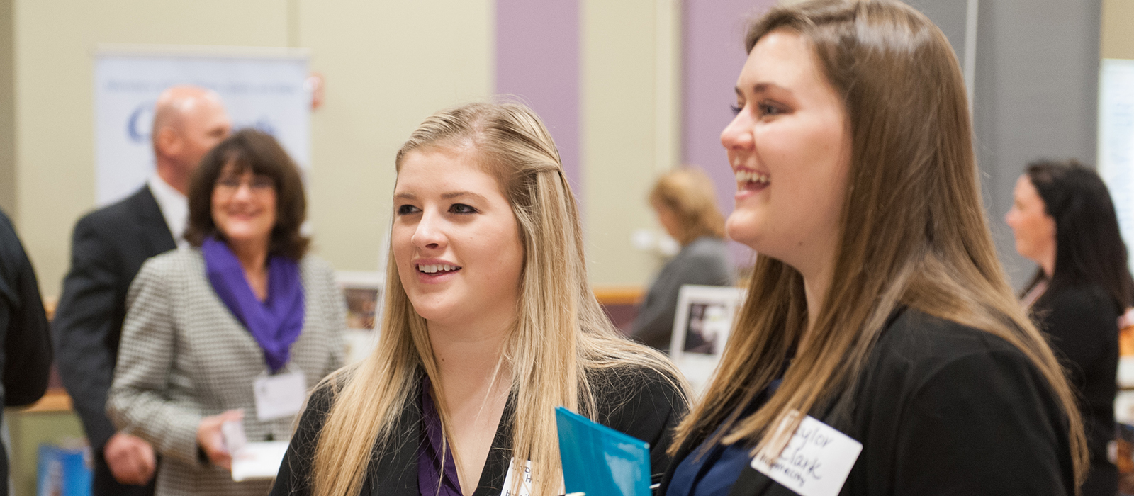 Students at job fair