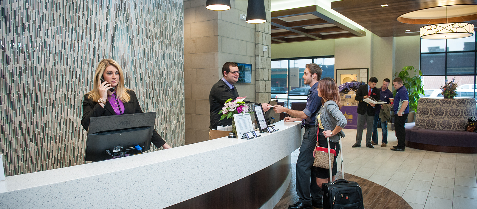 Hotel check-in desk