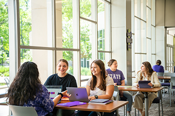 Students in Hoffman Lounge