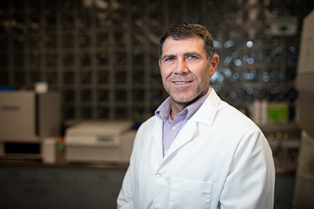 Dean Behnke in lab