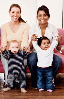 Photo of mothers with their toddlers