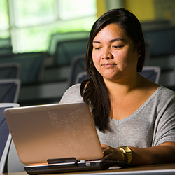 Student with laptop